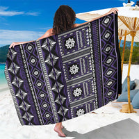 Fiji Masi Tapa Pattern Purple Sarong LT01 One Size 44 x 66 inches Purple - Polynesian Pride