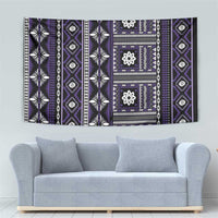 Fiji Masi Tapa Pattern Purple Tapestry LT01 - Polynesian Pride