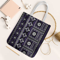 Fiji Masi Tapa Pattern Purple Tote Bag - Polynesian Pride