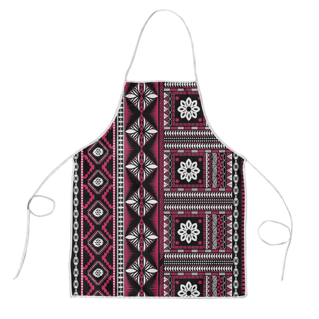Fiji Masi Tapa Pattern Pink Apron - Polynesian Pride