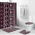 Fiji Masi Tapa Pattern Pink Bathroom Set - Polynesian Pride