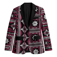 Fiji Masi Tapa Pattern Pink Blazer LT01 Unisex Pink - Polynesian Pride