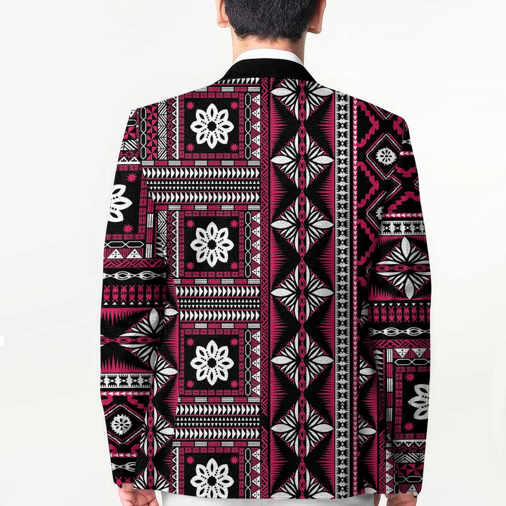Fiji Masi Tapa Pattern Pink Blazer LT01 - Polynesian Pride