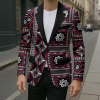 Fiji Masi Tapa Pattern Pink Blazer LT01 - Polynesian Pride