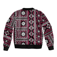 Fiji Masi Tapa Pattern Pink Bomber Jacket LT01 - Polynesian Pride