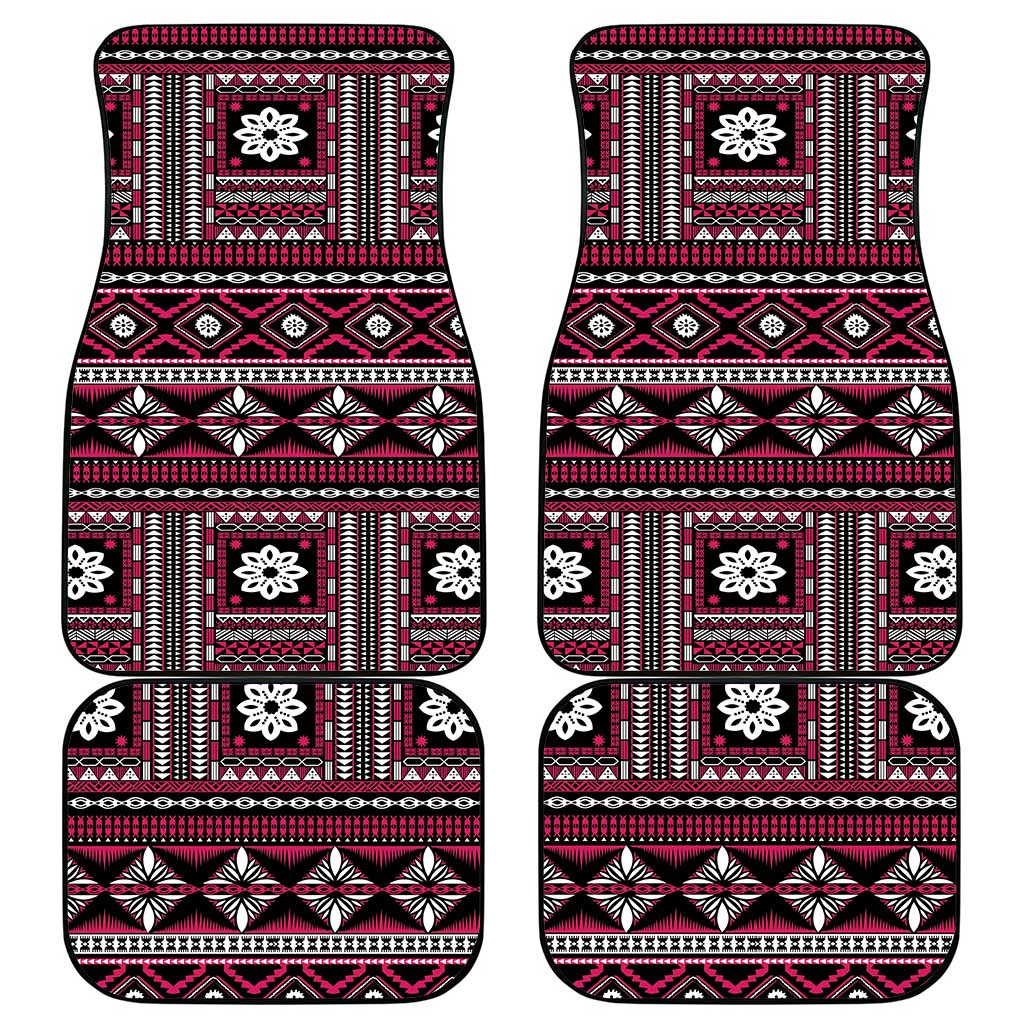 Fiji Masi Tapa Pattern Pink Car Mats LT01 - Polynesian Pride