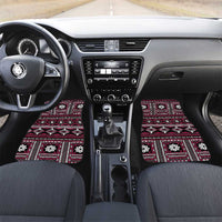 Fiji Masi Tapa Pattern Pink Car Mats LT01 Set 2pcs - Front Pink - Polynesian Pride