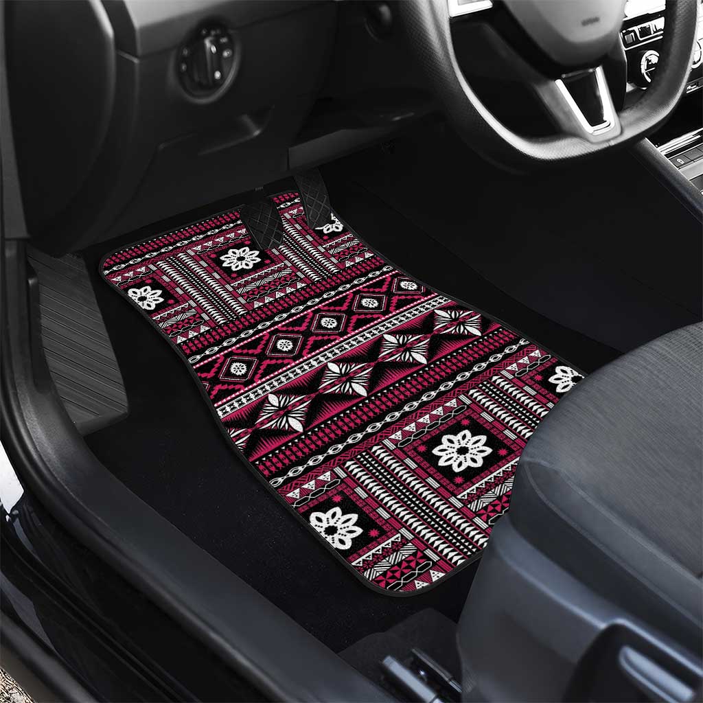 Fiji Masi Tapa Pattern Pink Car Mats LT01 - Polynesian Pride