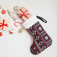 Fiji Masi Tapa Pattern Pink Christmas Stocking LT01 - Polynesian Pride