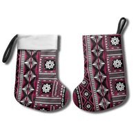 Fiji Masi Tapa Pattern Pink Christmas Stocking LT01 - Polynesian Pride