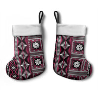 Fiji Masi Tapa Pattern Pink Christmas Stocking LT01 - Polynesian Pride