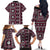 Fiji Masi Tapa Pattern Pink Family Matching Off The Shoulder Long Sleeve Dress and Hawaiian Shirt - Polynesian Pride