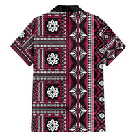 Fiji Masi Tapa Pattern Pink Family Matching Summer Maxi Dress and Hawaiian Shirt - Polynesian Pride