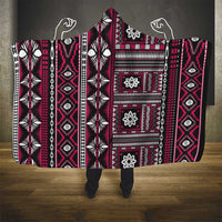 Fiji Masi Tapa Pattern Pink Hooded Blanket LT01 - Polynesian Pride