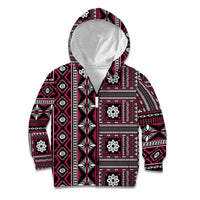 Fiji Masi Tapa Pattern Pink Kid Hoodie - Polynesian Pride