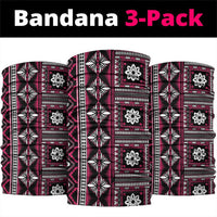 Fiji Masi Tapa Pattern Pink Neck Gaiter LT01 package One Size: 25*50cm Pink - Polynesian Pride