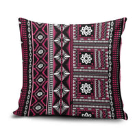 Fiji Masi Tapa Pattern Pink Pillow Cover LT01 Pink - Polynesian Pride