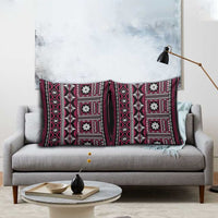 Fiji Masi Tapa Pattern Pink Pillow Cover LT01 - Polynesian Pride