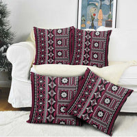 Fiji Masi Tapa Pattern Pink Pillow Cover LT01 - Polynesian Pride