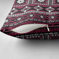 Fiji Masi Tapa Pattern Pink Pillow Cover LT01 - Polynesian Pride