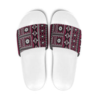 Fiji Masi Tapa Pattern Pink Slide Sandals LT01 Pink - Polynesian Pride