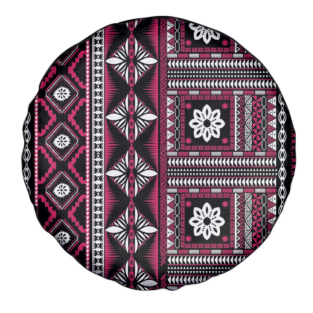 Fiji Masi Tapa Pattern Pink Spare Tire Cover LT01 - Polynesian Pride