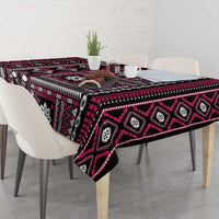Fiji Masi Tapa Pattern Pink Tablecloth - Polynesian Pride