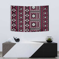 Fiji Masi Tapa Pattern Pink Tapestry LT01 - Polynesian Pride