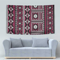 Fiji Masi Tapa Pattern Pink Tapestry LT01 - Polynesian Pride