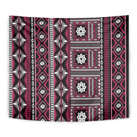 Fiji Masi Tapa Pattern Pink Tapestry LT01 - Polynesian Pride