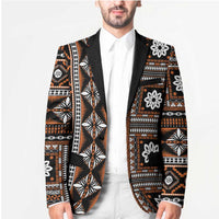 Fiji Masi Tapa Pattern Orange Blazer LT01 - Polynesian Pride