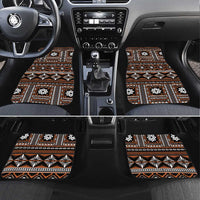 Fiji Masi Tapa Pattern Orange Car Mats LT01 Set 4pcs Orange - Polynesian Pride