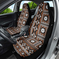 Fiji Masi Tapa Pattern Orange Car Seat Cover - Polynesian Pride