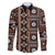 Fiji Masi Tapa Pattern Orange Family Matching Off The Shoulder Long Sleeve Dress and Hawaiian Shirt - Polynesian Pride