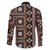 Fiji Masi Tapa Pattern Orange Family Matching Off The Shoulder Long Sleeve Dress and Hawaiian Shirt - Polynesian Pride