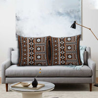 Fiji Masi Tapa Pattern Orange Pillow Cover LT01 - Polynesian Pride