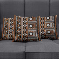 Fiji Masi Tapa Pattern Orange Pillow Cover LT01 - Polynesian Pride