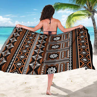 Fiji Masi Tapa Pattern Orange Sarong LT01 - Polynesian Pride