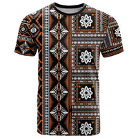 Fiji Masi Tapa Pattern Orange T Shirt - Polynesian Pride