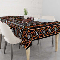 Fiji Masi Tapa Pattern Orange Tablecloth - Polynesian Pride