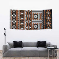 Fiji Masi Tapa Pattern Orange Tapestry LT01 - Polynesian Pride