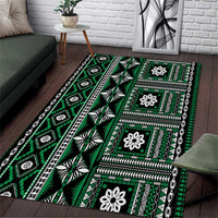 Fiji Masi Tapa Pattern Green Area Rug LT01 Green - Polynesian Pride