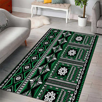 Fiji Masi Tapa Pattern Green Area Rug LT01 - Polynesian Pride
