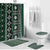 Fiji Masi Tapa Pattern Green Bathroom Set - Polynesian Pride
