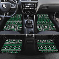 Fiji Masi Tapa Pattern Green Car Mats LT01 Set 4pcs Green - Polynesian Pride