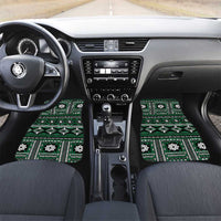 Fiji Masi Tapa Pattern Green Car Mats LT01 Set 2pcs - Front Green - Polynesian Pride