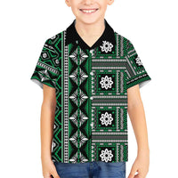 Fiji Masi Tapa Pattern Green Hawaiian Shirt - Polynesian Pride