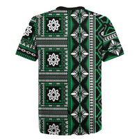 Fiji Masi Tapa Pattern Green Rugby Jersey - Polynesian Pride