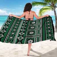 Fiji Masi Tapa Pattern Green Sarong LT01 - Polynesian Pride