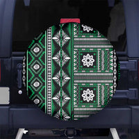 Fiji Masi Tapa Pattern Green Spare Tire Cover LT01 No hole Green - Polynesian Pride